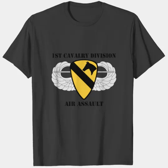 1st Cavalry Division Air Assault - With Text T-shirt