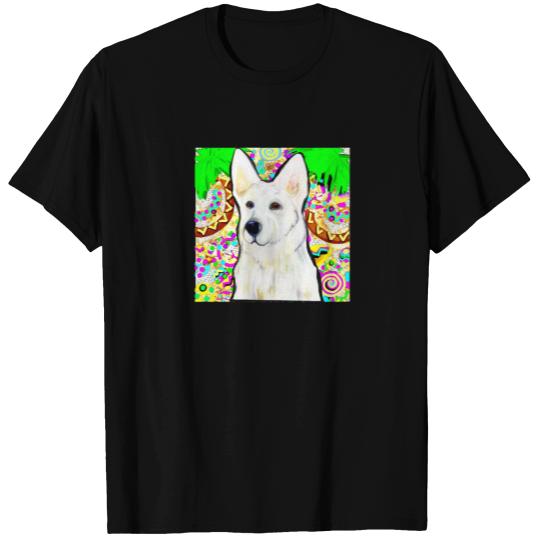 White German Shepherd Bling T-shirt
