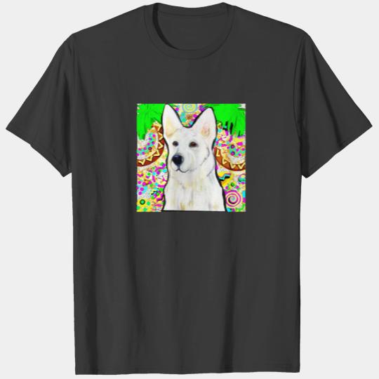 White German Shepherd Bling T-shirt