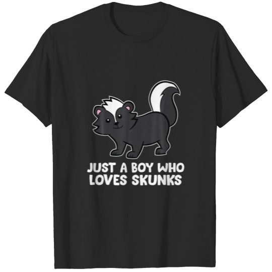 Discover Just A Boy Who Loves Skunks Funny Skunk T-shirt