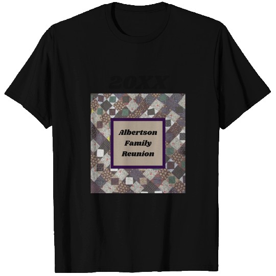 Family Reunion Patchwork Quilt Photo Keepsake T-shirt