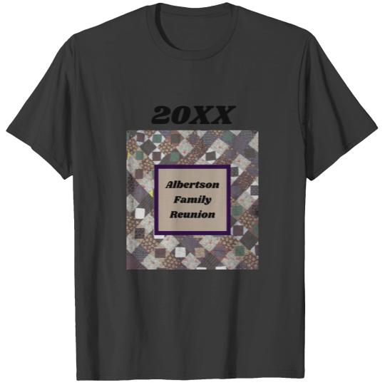 Family Reunion Patchwork Quilt Photo Keepsake T-shirt