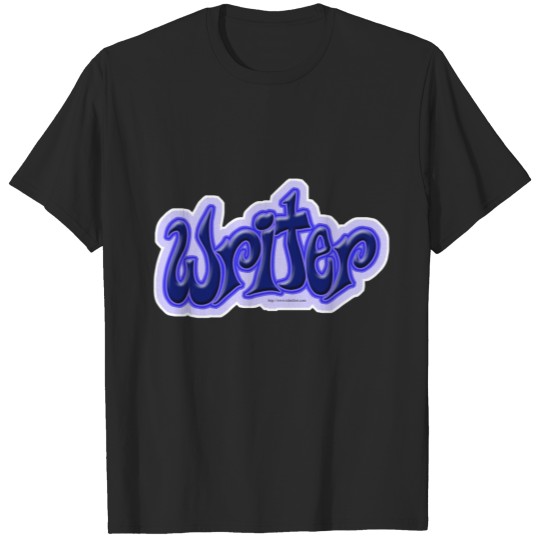 Just A Writer Blue Type Style Statement T-shirt