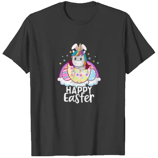 Kids Happy Easter Gift Cute Unicorn Bunny Girls Ea T-shirt