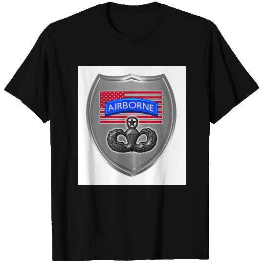 Airborne Wings with Shield Gift T-shirt