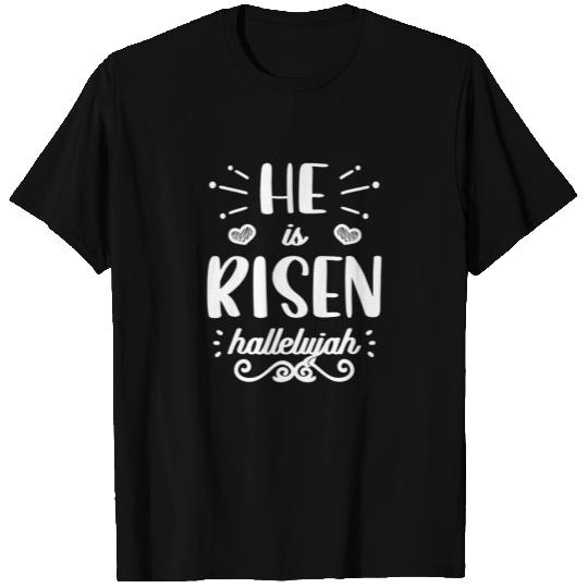 He Is Risen Hallelujah Easter Cute Easter Christia T-shirt