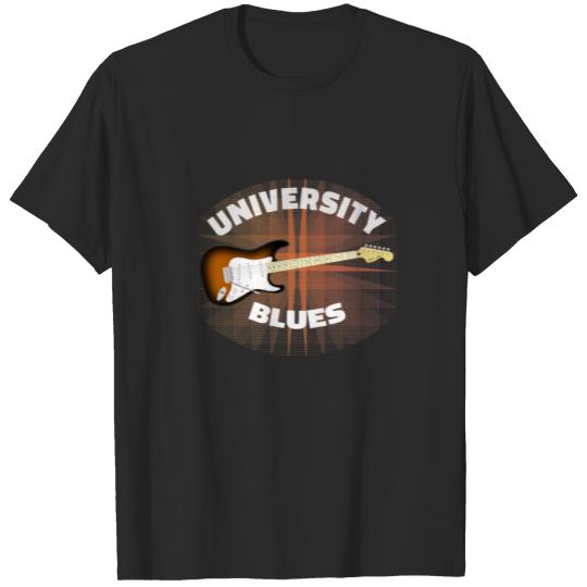 University Blues Music Vintage Guitar Musician Ret T-shirt