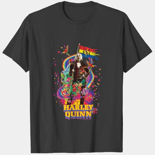 The Suicide Squad | Harley Quinn Flowers & Rainbow T-shirt