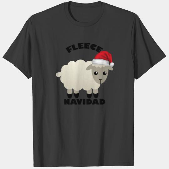 Merry Christmas Fleece Feliz Navidad Sheep T-shirt