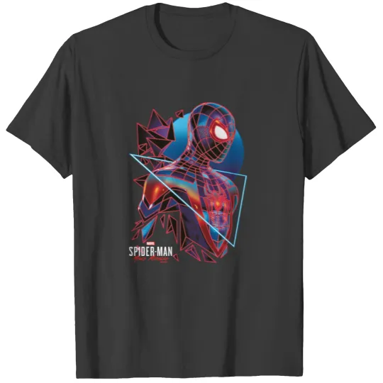 Spider-Man Miles Morales Retro Geometric Shatter T-shirt