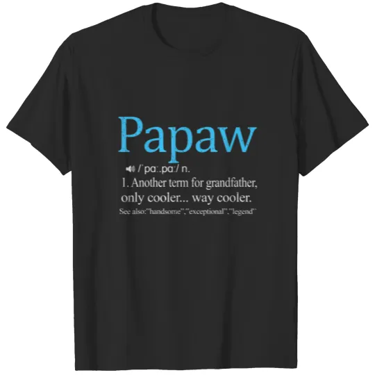 Mens Papaw Definition Retro Christmas Fathers Day T-shirt