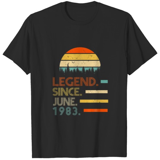 Discover 38 Years Old Retro Birthday Gift Legend Since June T-shirt