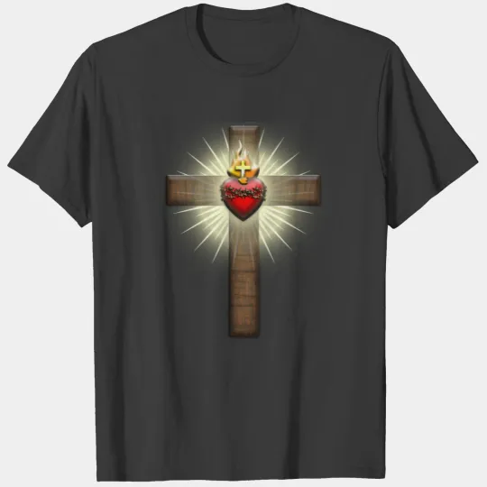 Sacred Heart of Jesus Cross T-shirt