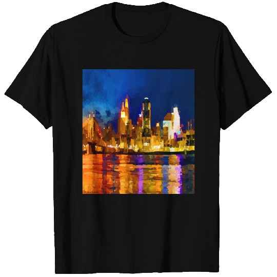 Cincinnati Ohio Skyline at Night T-shirt