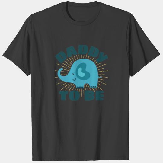 Daddy to Be Elephant Blue Son New Father T-shirt