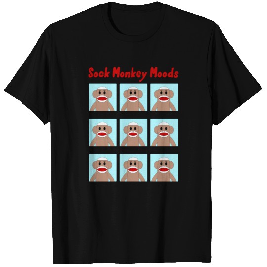 Sock Monkey Moods colored T-shirt