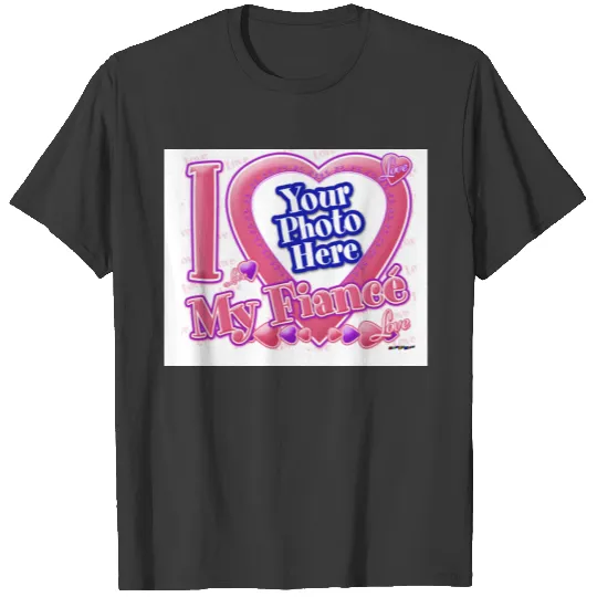 I Love My Fiancé pink/purple - photo T-shirt