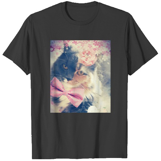 Cute Maine Coon Kitten Retro Style T-shirt