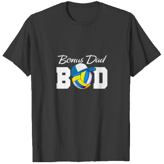 Mens Funny Bonus Dad Bod Volleyball Ballpark Stepf T-shirt