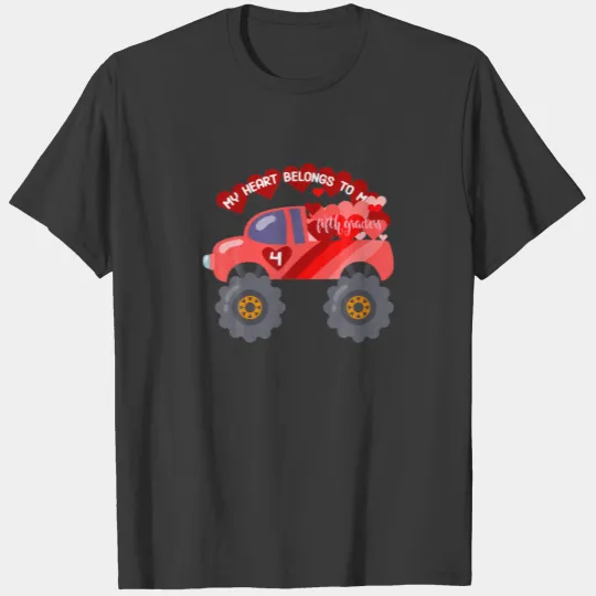 Conversation Heart Truck Valentines Day 5Th Grade T-shirt