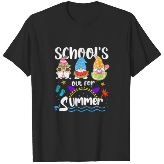 School's Out For Summer Gnome Vacation Student Tea T-shirt