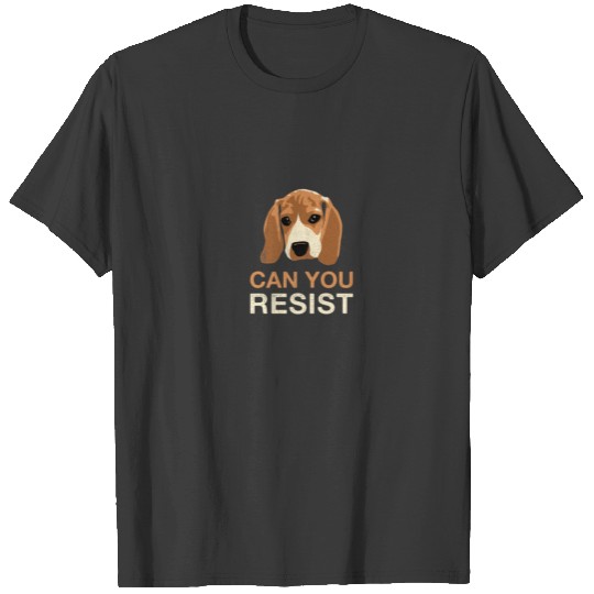 Cute Beagle Can You Resist Vintage Beagle Puppy Lo T-shirt