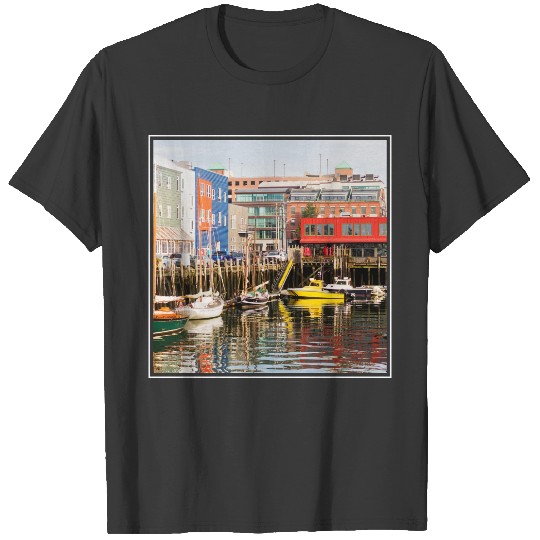 Boats Moored | Portland, Maine T-shirt