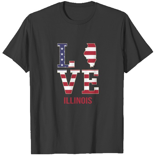 Illinois USA State Love Plus Size T-shirt