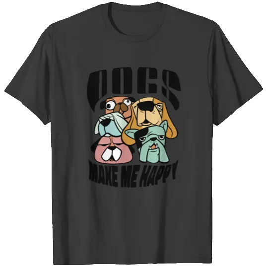 Dogs Make Me Happy Sleeveless T-shirt