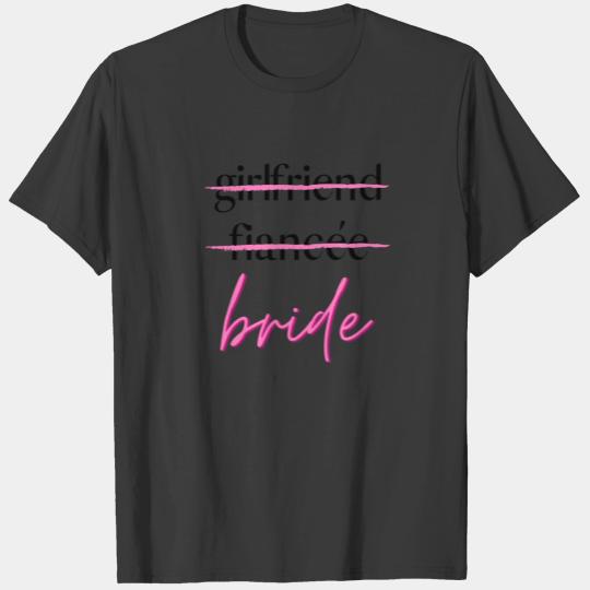 Girlfriend Fiancee Bride Engaged Wedding V Neck T-shirt