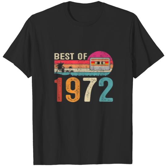Vintage Cassette Best Of 1972 Born 50Th Birthday T-shirt