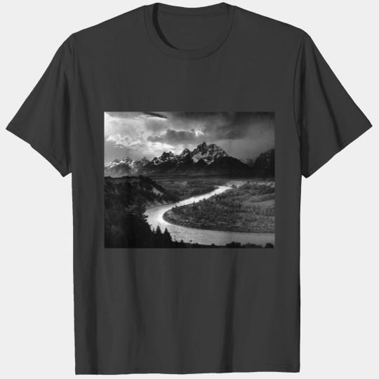 Ansel Adams The Tetons and the Snake River 1942 Polo T-shirt