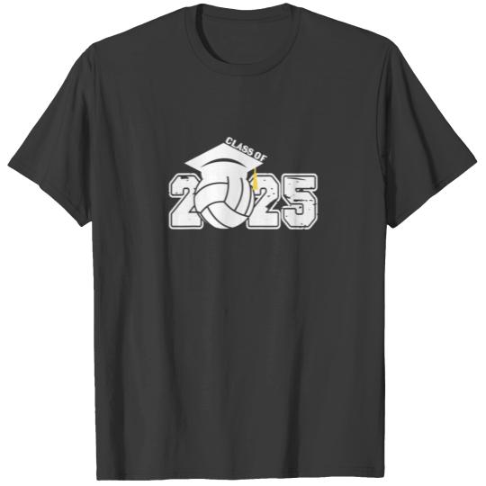 Class Of 2025 Graduation Gifts For Him Her Volleyb T-shirt
