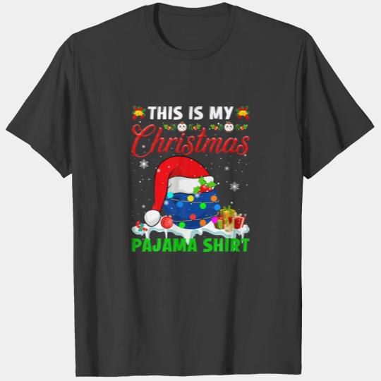 Funny This Is My Christmas Pajama Bowling Lover Xm T-shirt