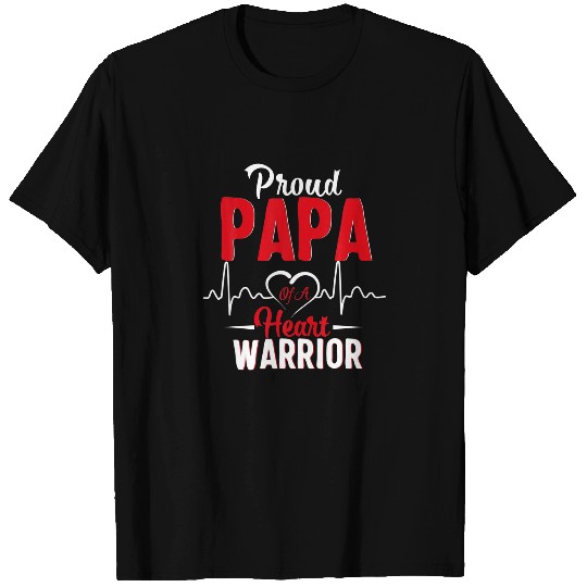 Proud Papa Of A Heart Warrior CHD Awareness Gift T-shirt