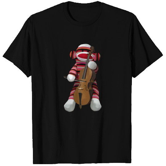 Sock Monkey and Cello 2 T-shirt