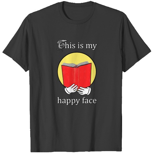 Discover This is my Happy Face - Emoji reading a Book T-shirt