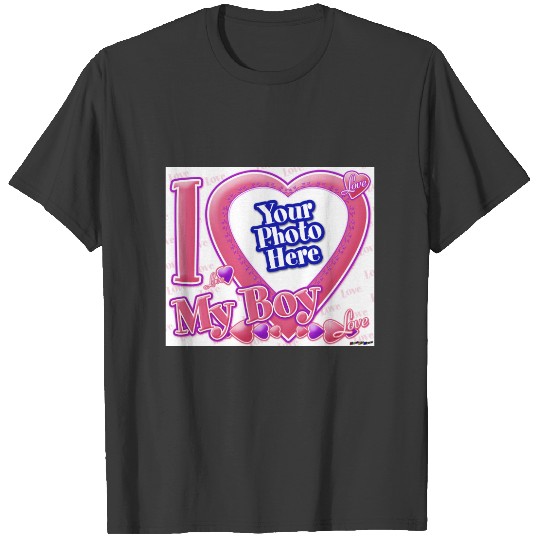 I Love My Boy pink/purple - photo T-shirt