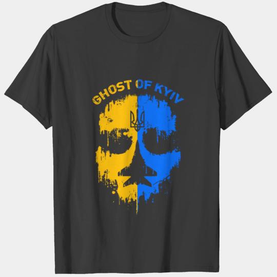 Ghost of Kyiv Ukrainian flag fighter jet pilot T-shirt