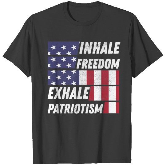 Inhale Freedom Exhale Patriotism - Patriot Saying Plus Size T-shirt
