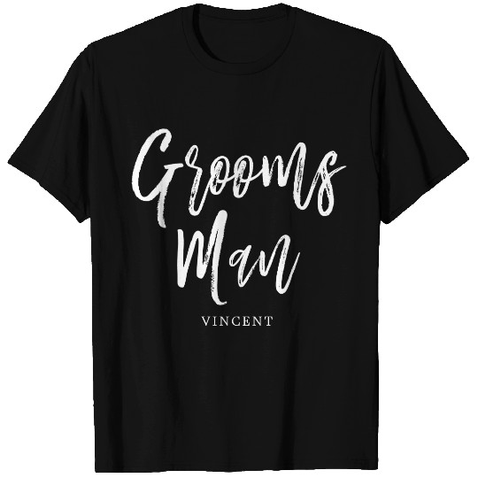 Groomsmen | Script Style Custom Name Wedding T-shirt