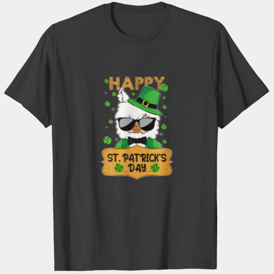 Happy St Patricks Day Llama, Dad Mom Boy T-shirt