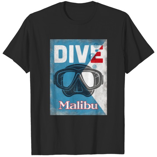 Discover Malibu Vintage Scuba Diving Mask T-shirt
