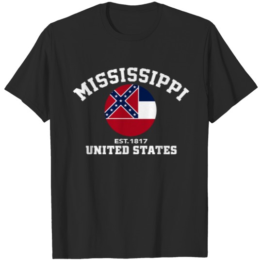 Mississippi USA Est. 1817 Patriotic Flag T T-shirt