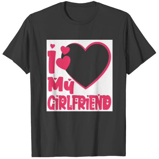 I Love My Girlfriend Red Heart T-shirt