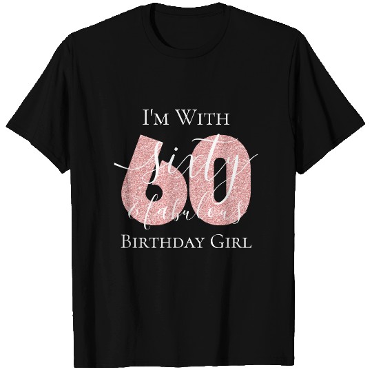 Personalized Rose Gold Sixty Fab Birthday Glitter T-shirt
