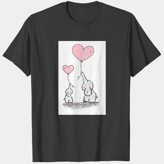 Mommy and Baby Elephant One-Piece Baby Clothes T-shirt