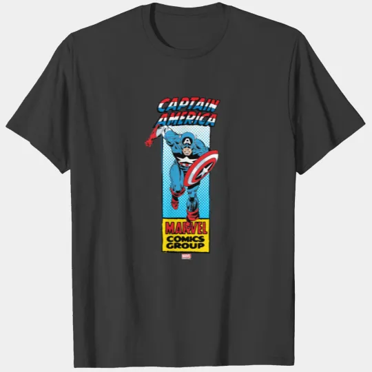 Captain America Retro Comic Character T-shirt