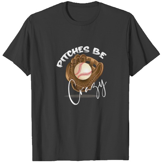 Pitches Be Crazy Vintage Softball Pitcher Player A T-shirt