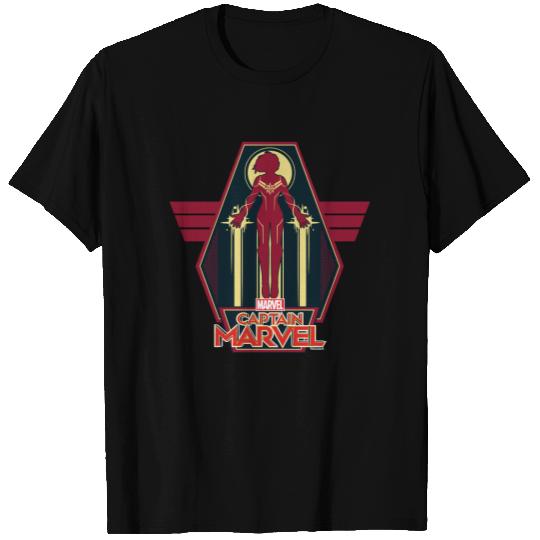 Captain Marvel | Flying Character Badge T-shirt